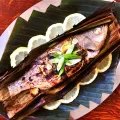 smoked fish in banana leaf