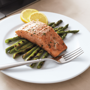 grilled Salmon and asparagus