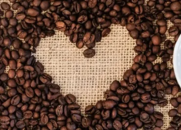 coffee beans heart shape