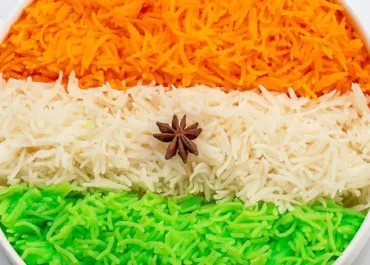 tricolor rice india flag