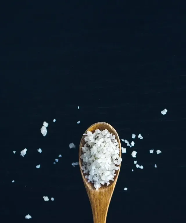 salt in a spoon