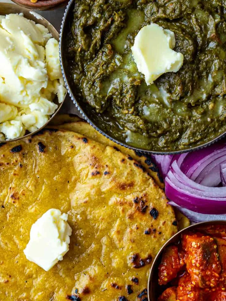 akki-ki-roti-sarson-ka-saag